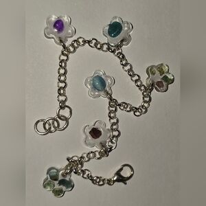 Silver Crystal Charm Bracelet